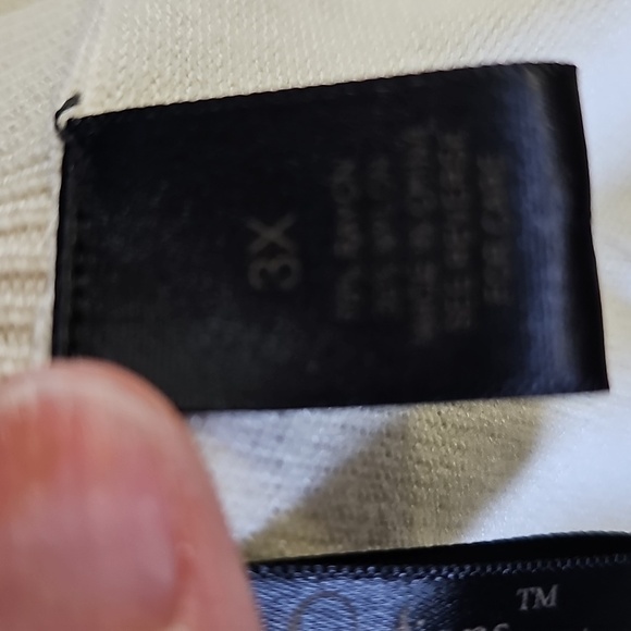 Nue Optionplus NWT Cream Button-Up Cardigan. SIZE 3X - Picture 5 of 10